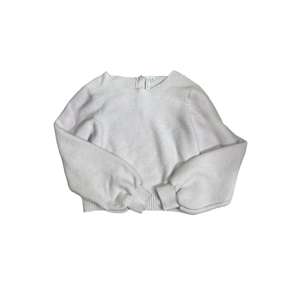 Janie and Jack Size‎ 16 Girls Purple Balloon Sleeves 3 Buttons On Back Sweater